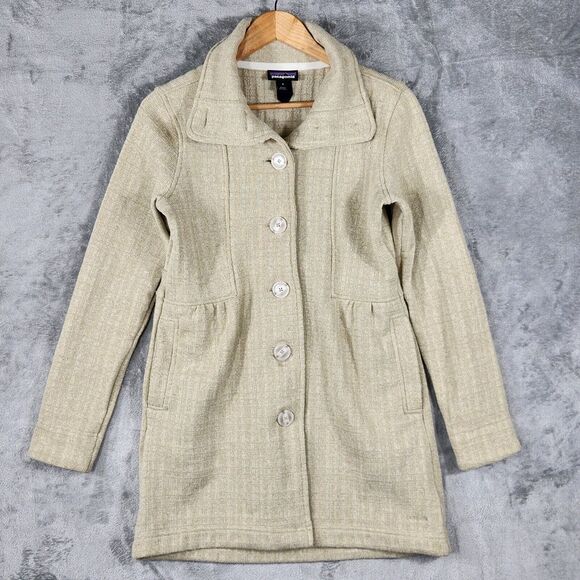Patagonia Coat Womens Small Better Sweater Parka Button Down Jacket 25657 - Picture 1 of 10